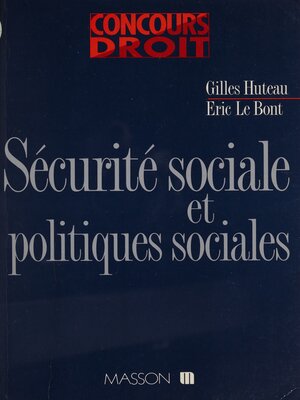 cover image of Sécurité sociale et politiques sociales